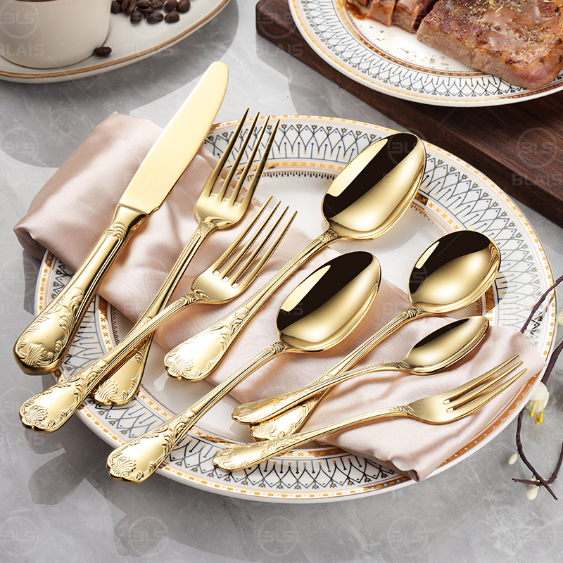 Orchid Gold Embossed Flatware