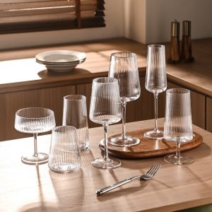 Elegant Fluted Wine Glasses Collection