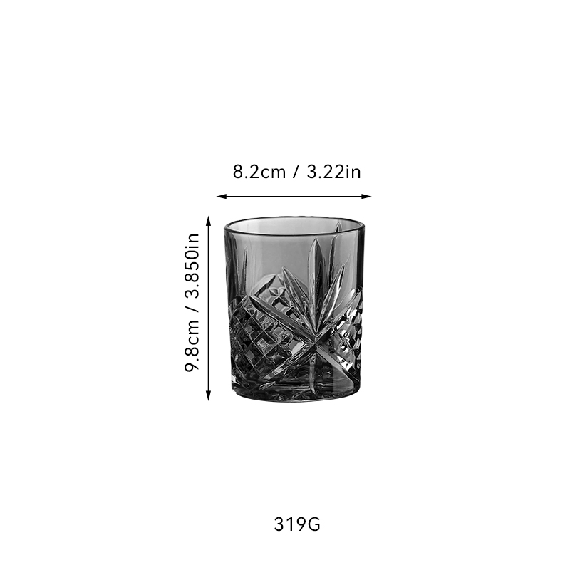 Modern Smoke Diamond-Cut Glassware（images 4）