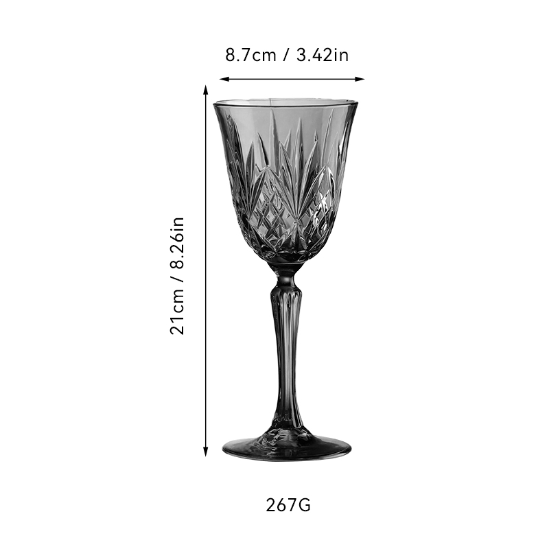 Modern Smoke Diamond-Cut Glassware（images 6）