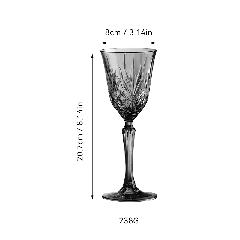Modern Smoke Diamond-Cut Glassware（images 7）
