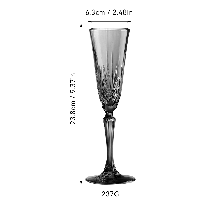 Modern Smoke Diamond-Cut Glassware（images 8）