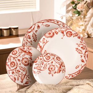 Chinoiserie Rose Bird Charger Plate