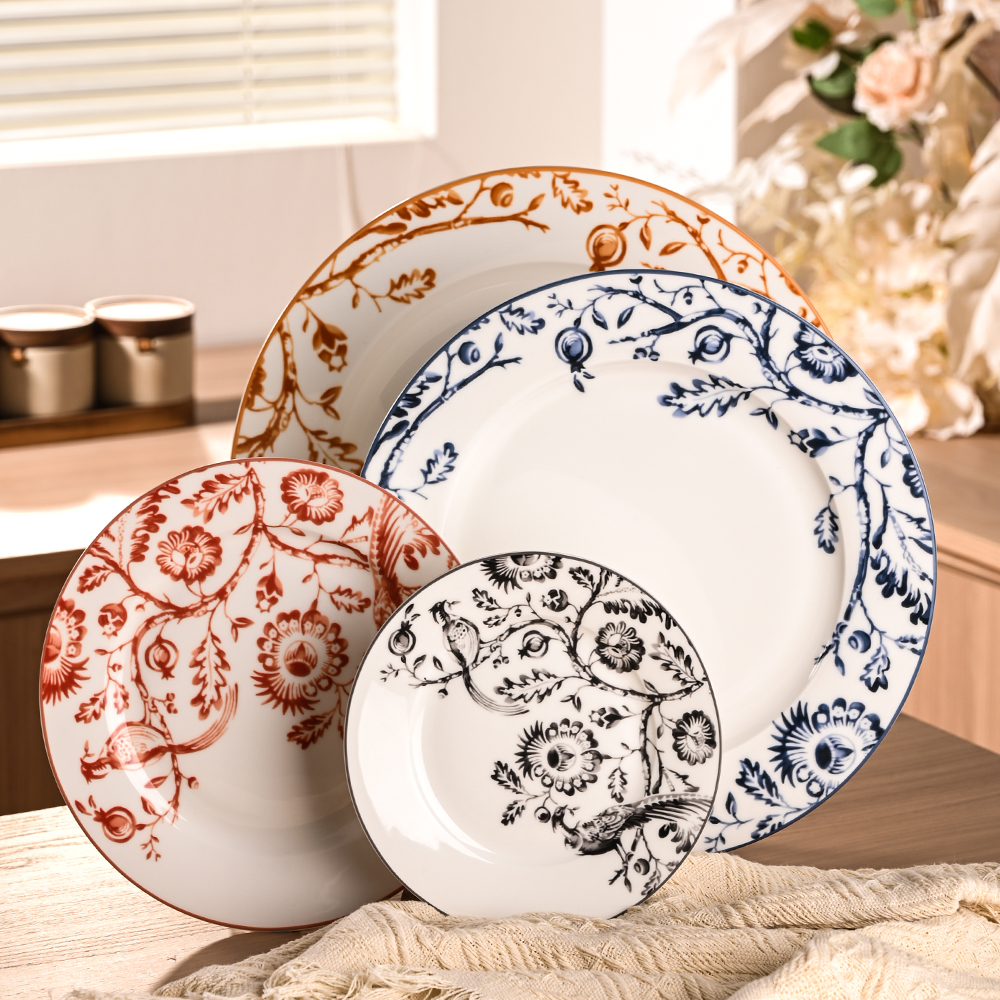 Chinoiserie Indigo Bird Charger Plate（images 4）