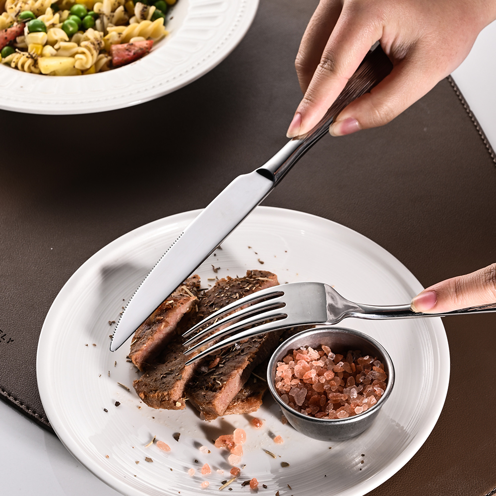 Modern Luxury Textured Stainless Flatware（images 8）