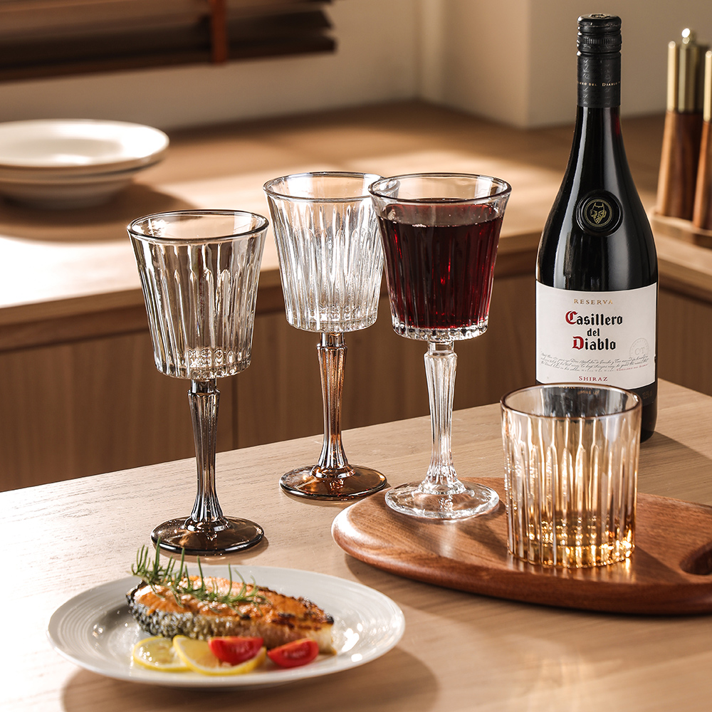 Classic Ribbed Crystal Glassware Set(images 4)
