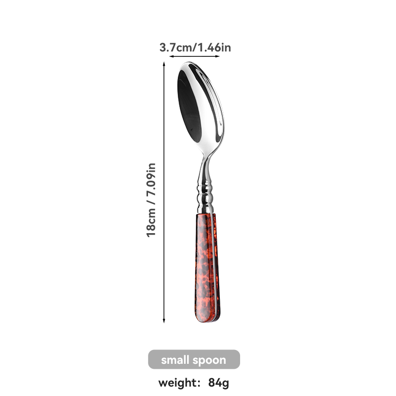 Tortoiseshell ABS Handle Flatware Set（images 9）