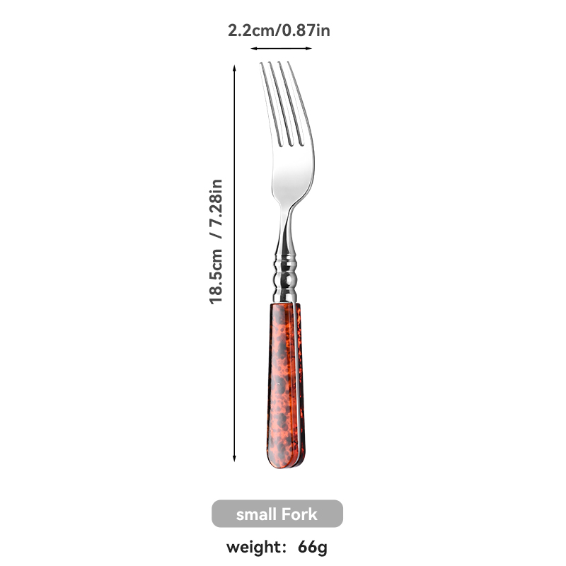 Tortoiseshell ABS Handle Flatware Set（images 11）