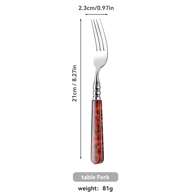 Tortoiseshell ABS Handle Flatware Set（images 12）