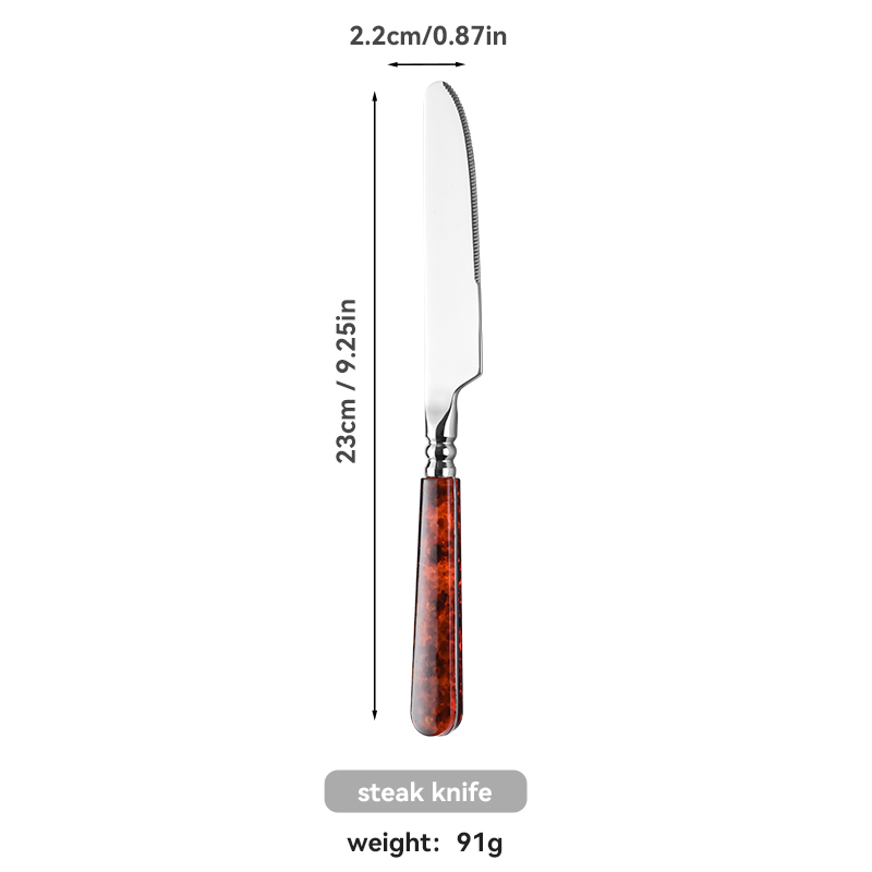 Tortoiseshell ABS Handle Flatware Set（images 13）
