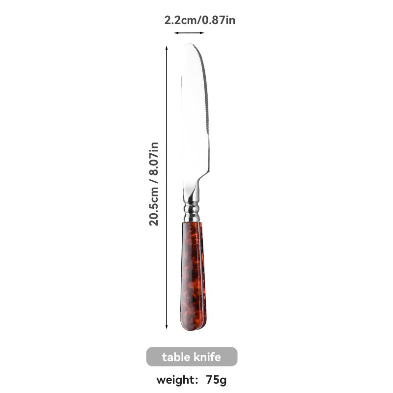 Tortoiseshell ABS Handle Flatware Set（images 14）