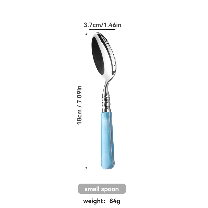 Blue ABS Handle Stainless Flatware Set(images 5)