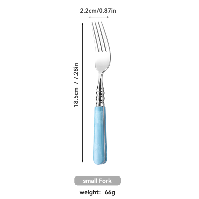 Blue ABS Handle Stainless Flatware Set(images 7)