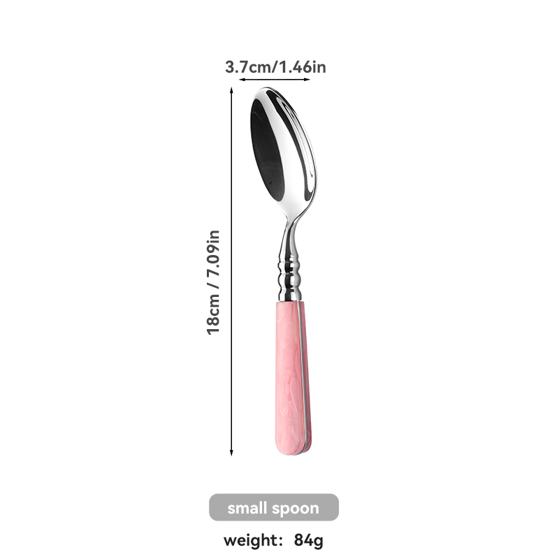 Pink ABS Handle Stainless Flatware Set(images 4)