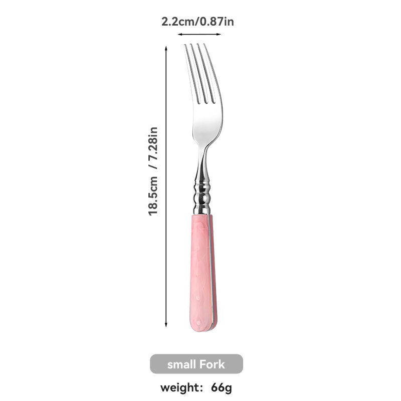 Pink ABS Handle Stainless Flatware Set(images 6)