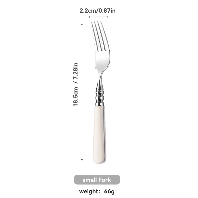 White ABS Handle Stainless Flatware Set（images 7）
