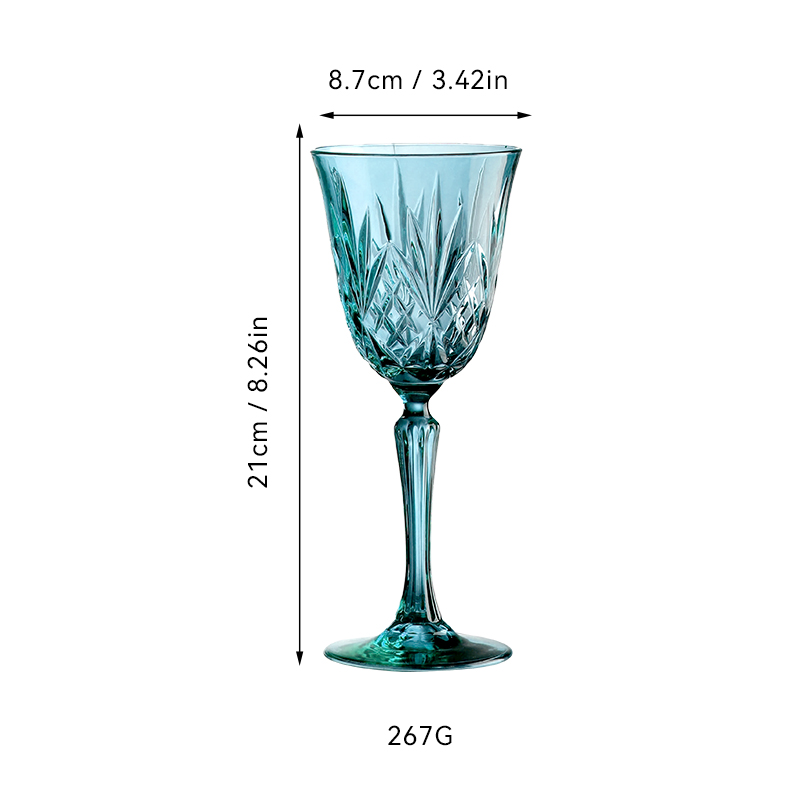 Elegant Blue Diamond-Cut Glassware（images 7）