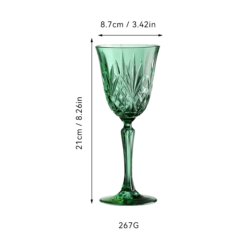 Fresh Green Diamond-Cut Glassware（images 5）