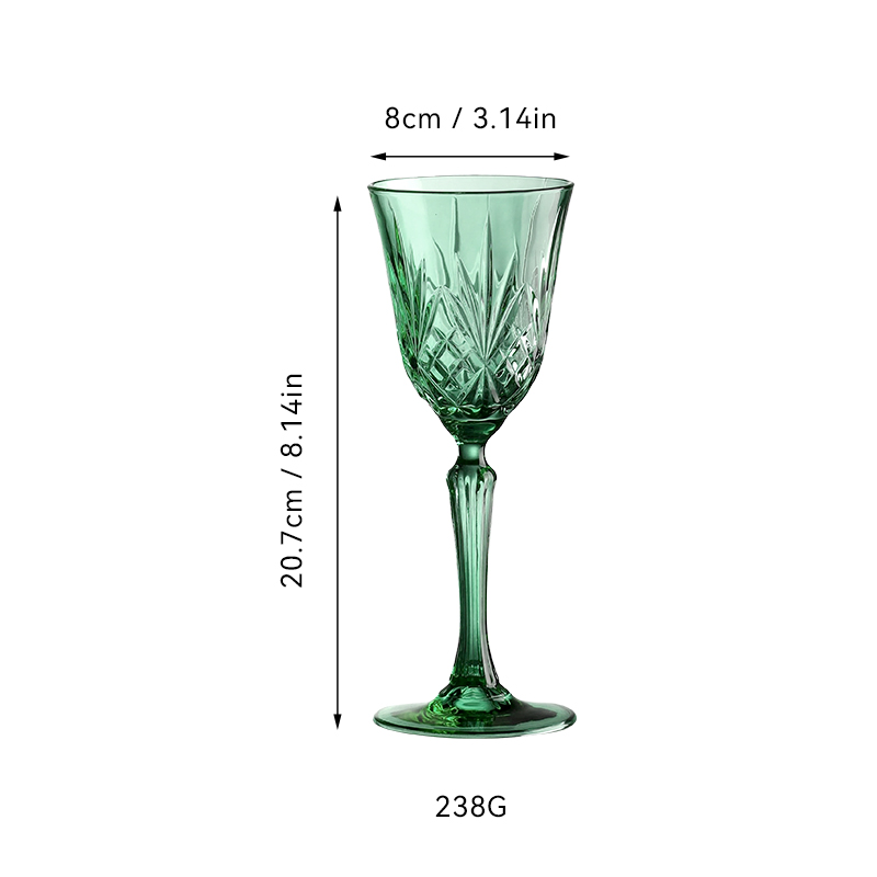 Fresh Green Diamond-Cut Glassware（images 6）