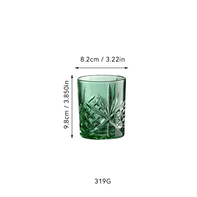 Fresh Green Diamond-Cut Glassware（images 8）