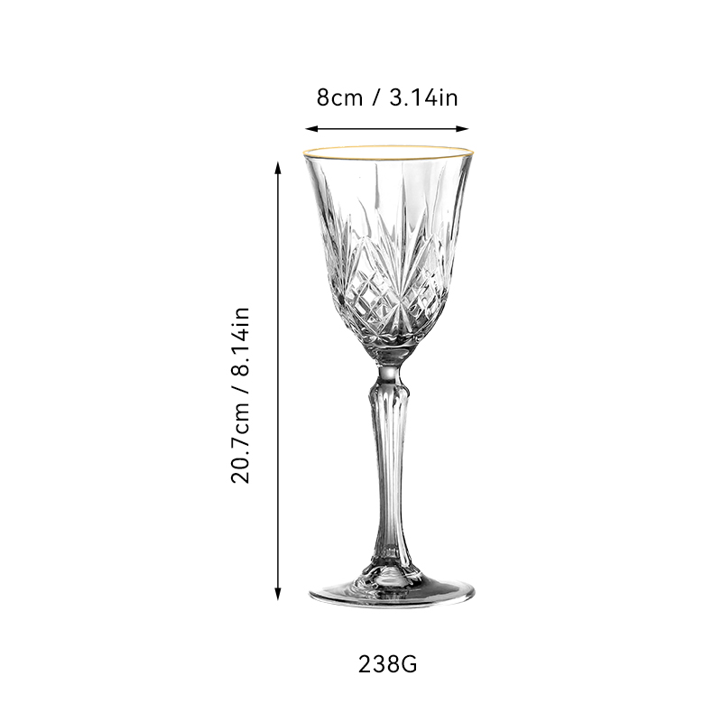 Crystal Clear Diamond-Cut Glassware(images 7)