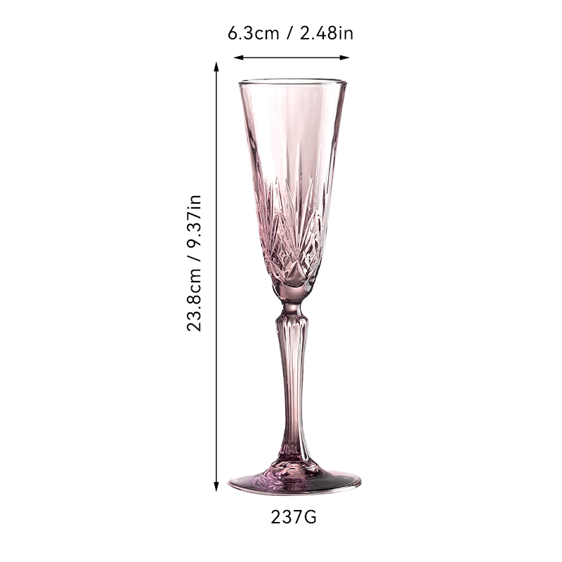 Romantic Pink Diamond-Cut Glassware（images 7）