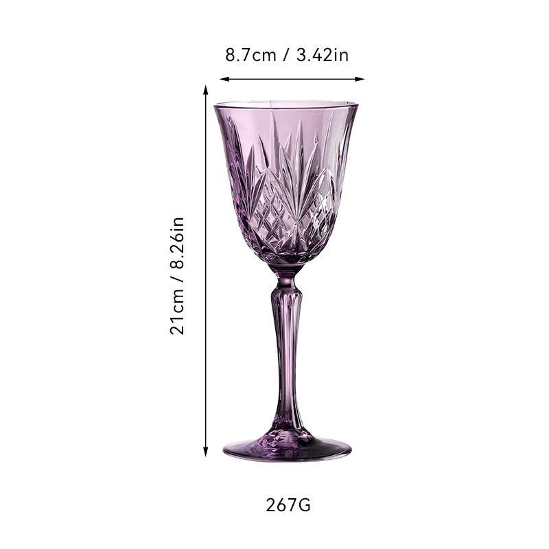 Regal Purple Diamond-Cut Glassware（images 3）