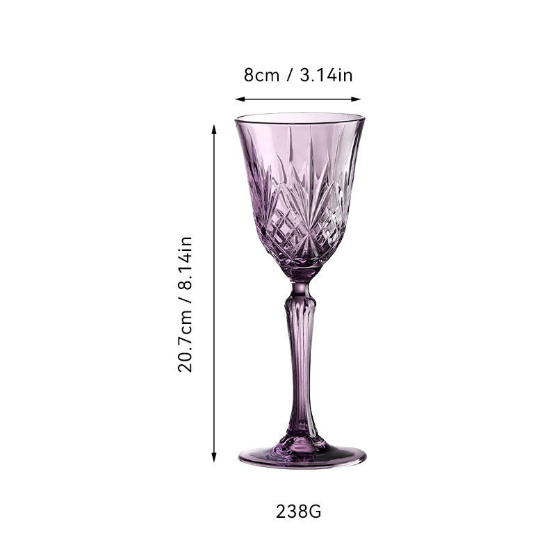 Regal Purple Diamond-Cut Glassware（images 4）