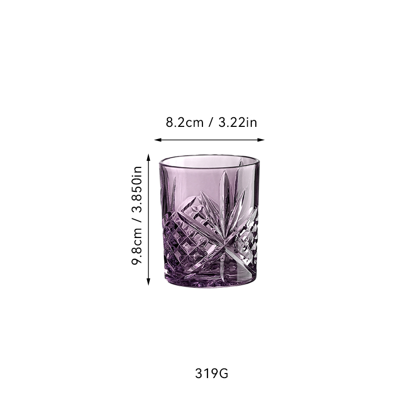 Regal Purple Diamond-Cut Glassware（images 6）