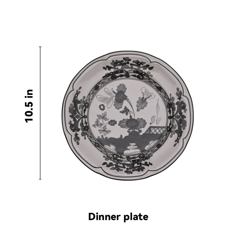 Vintage Garden Floral B&W Charger Plate（images 5）