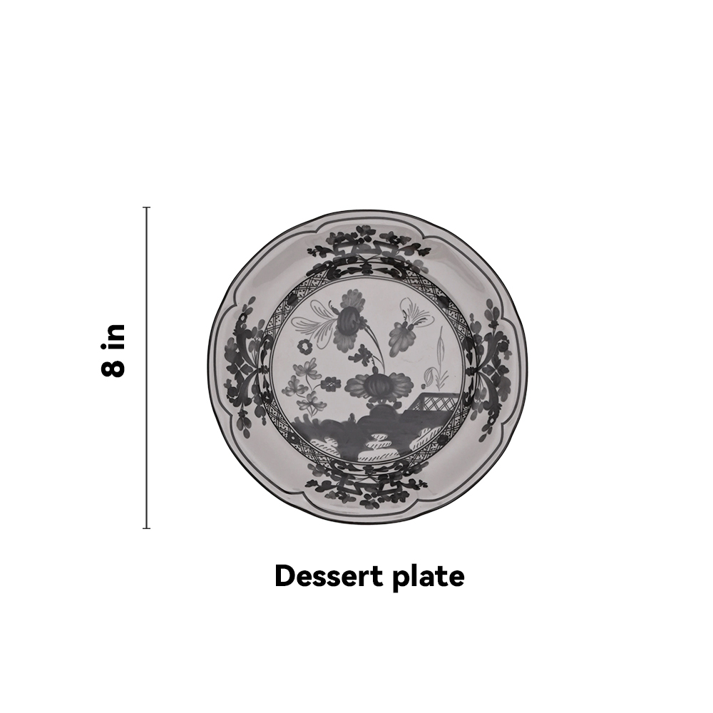 Vintage Garden Floral B&W Charger Plate（images 6）