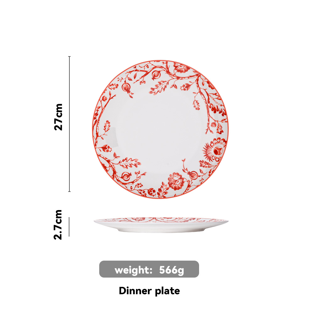 Chinoiserie Rose Bird Charger Plate（images 7）