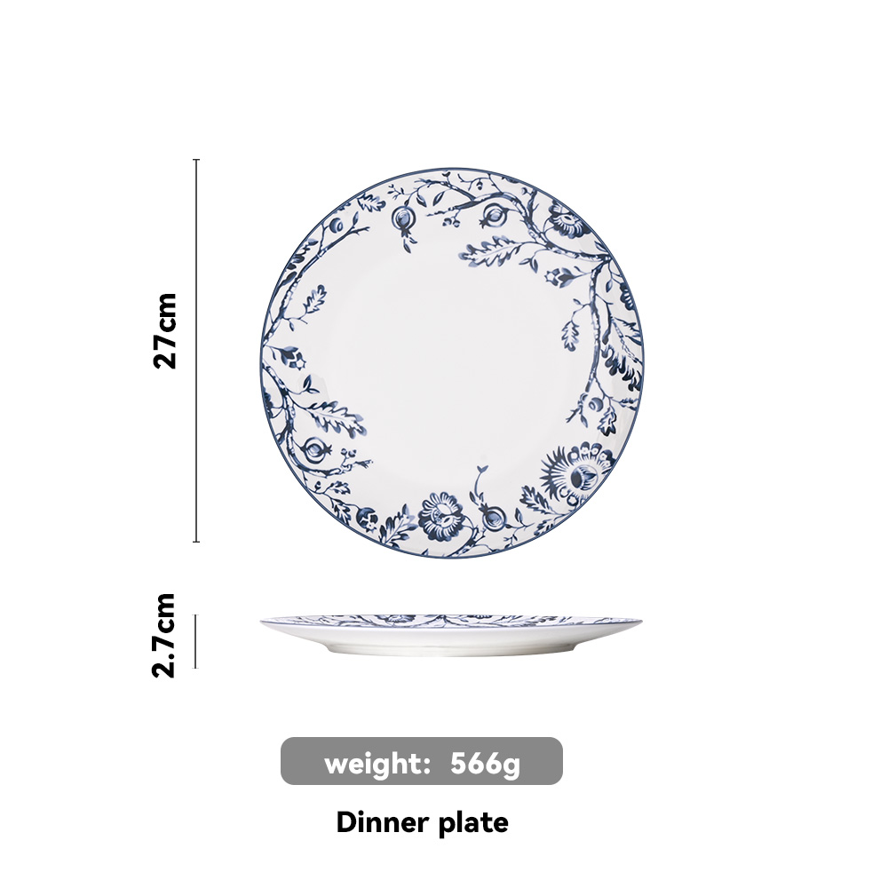 Chinoiserie Indigo Bird Charger Plate（images 7）