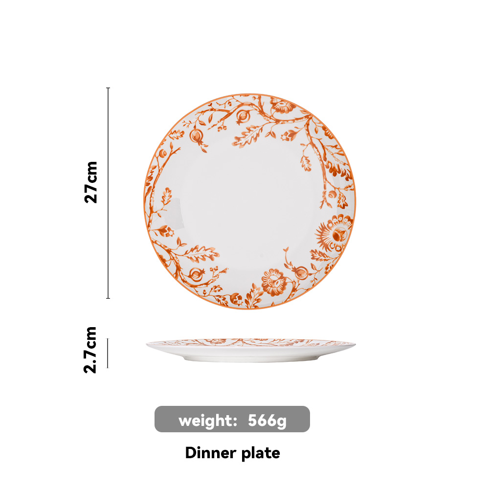 Chinoiserie Wheat Bird Charger Plate（images 3）