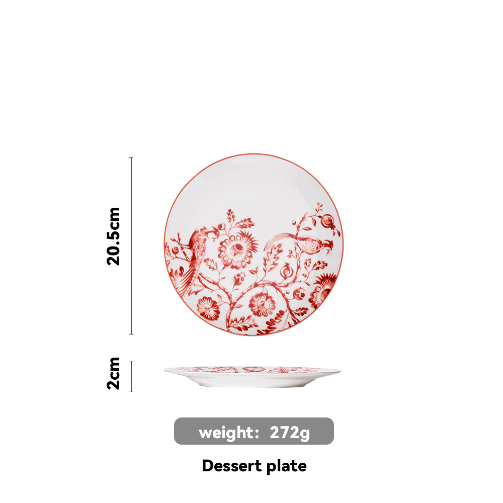 Chinoiserie Rose Bird Charger Plate（images 8）
