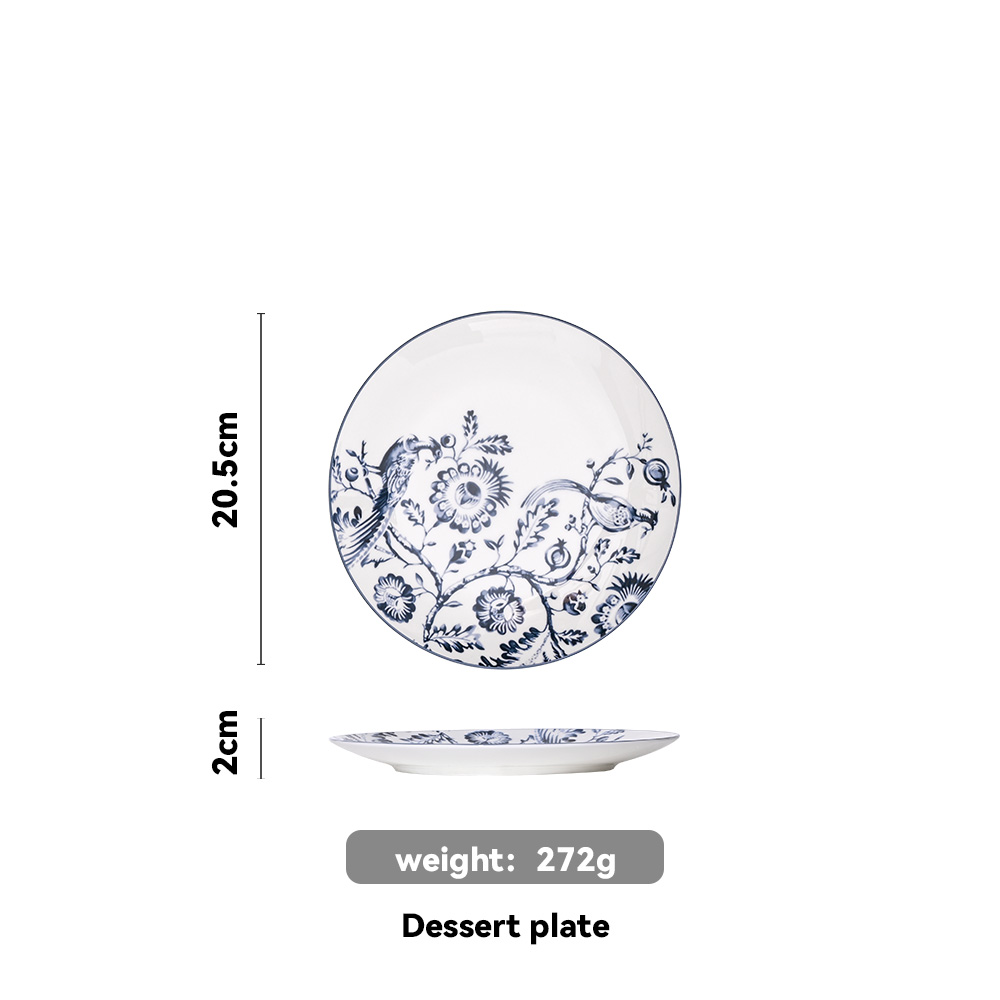 Chinoiserie Indigo Bird Charger Plate（images 8）