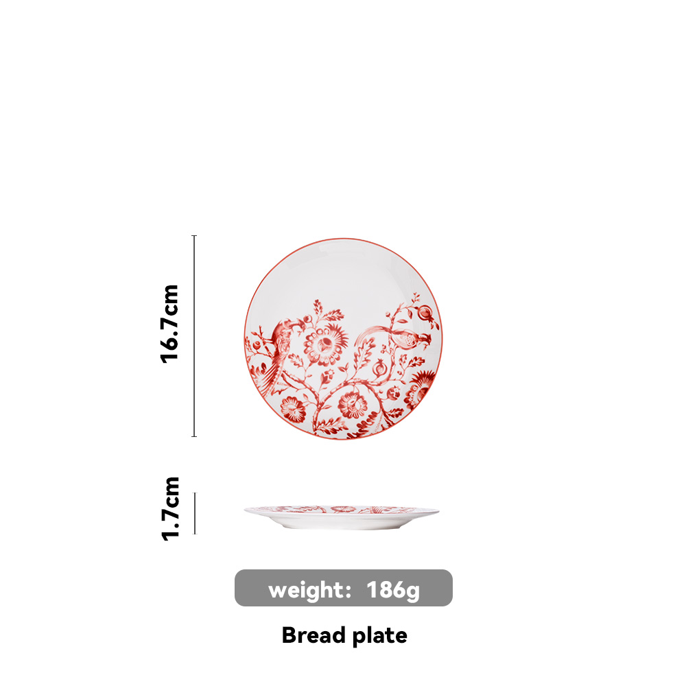 Chinoiserie Rose Bird Charger Plate（images 9）